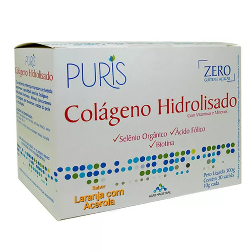 Colágeno Hidrolisado - Laranja e Acerola - 300g - Puris